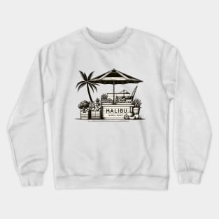 Malibu Farmers Market - Minimalist Vintage Line Art Crewneck Sweatshirt